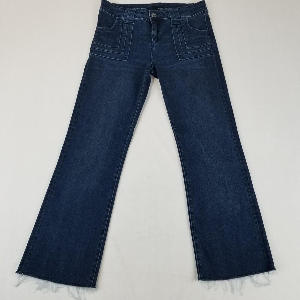 Classic Dark Blue Flare Jeans - Wide Leg - Picture 10 of 10